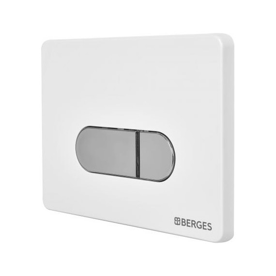 Кнопка смыва Berges Wasserhaus Novum D7 040037, хром глянец/белый - фото 3