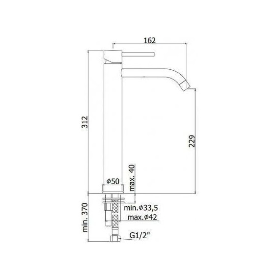 Смеситель для раковины высокий Paffoni Light LIG081NO, чёрный матовый - фото 3