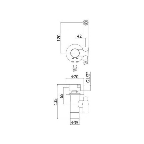 Набор для гигиенического душа Paffoni Tweet Round ZDUP110BO, белый матовый - фото 2