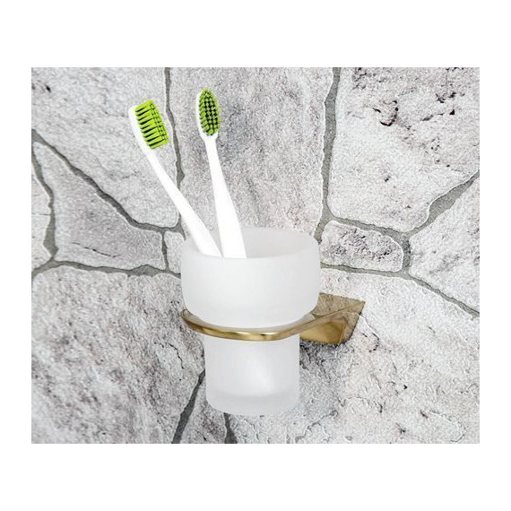 Стакан для зубных щеток WasserKraft Aisch K-5928, цвет золото - фото 3