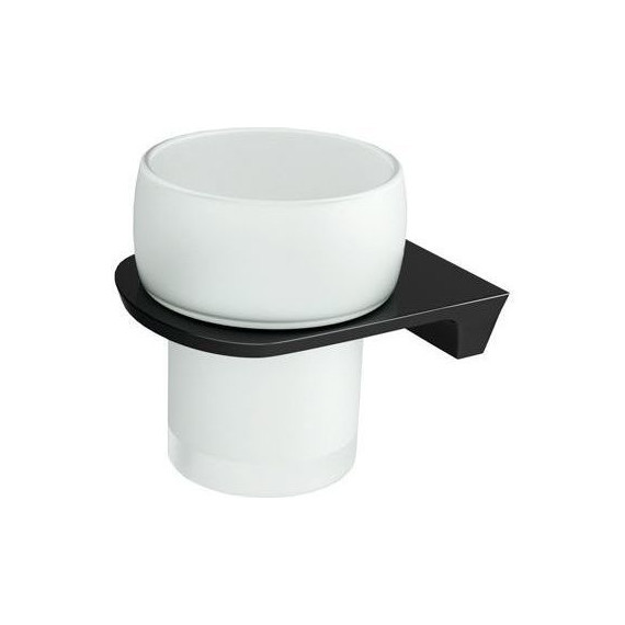 Стакан для зубных щеток WasserKraft Glan K-5128, цвет чёрный - фото 