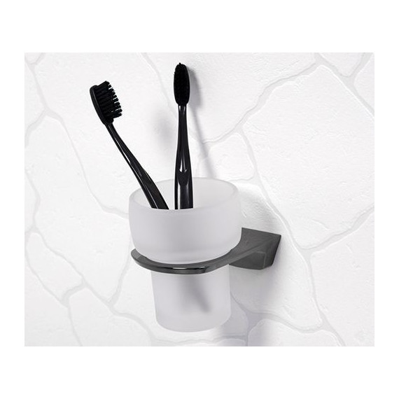 Стакан для зубных щеток WasserKraft Glan K-5128, цвет чёрный - фото 2
