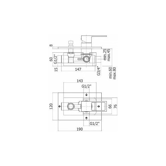 Смеситель для ванны Paffoni Elle EL015CR/M - фото 2