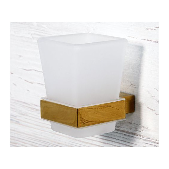 Стакан для зубных щеток WasserKraft Sauer K-7928, цвет золото - фото 2