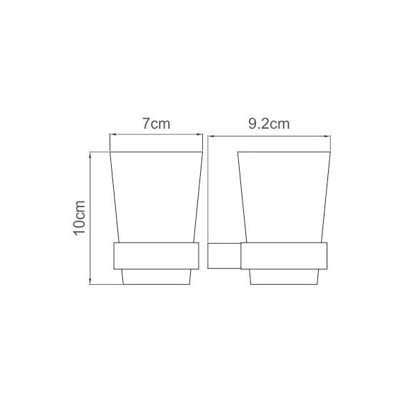 Стакан для зубных щеток WasserKraft Sauer K-7928, цвет золото - фото 5