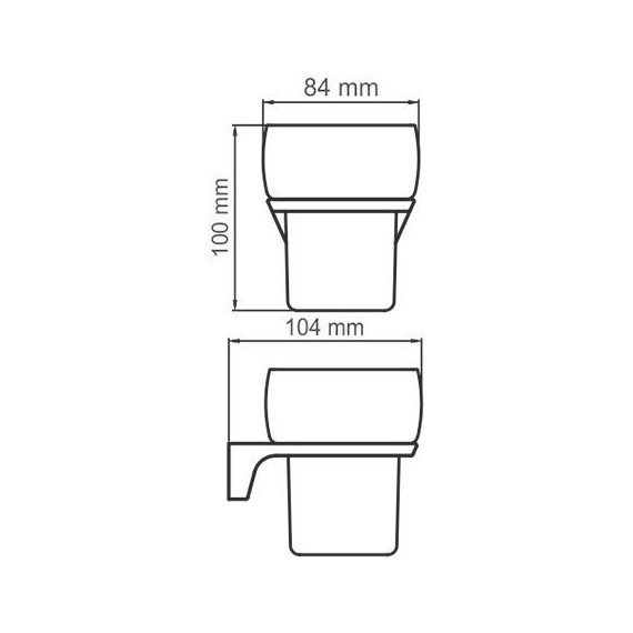 Стакан для зубных щеток WasserKraft Wiese K-8928, цвет оружейная сталь - фото 4