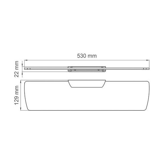 Стеклянная полка WasserKraft Glan K-5124, цвет чёрный - фото 5