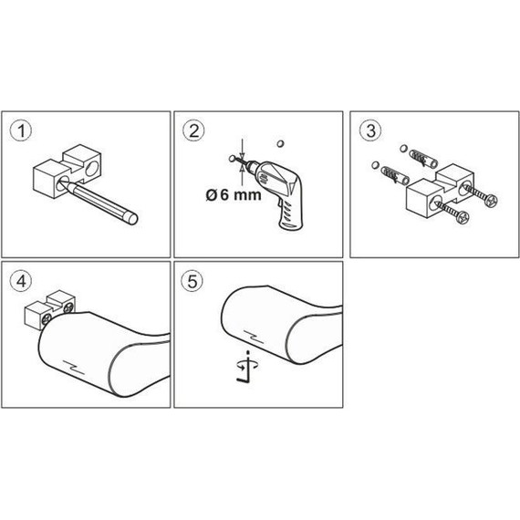 Полотенцедержатель WasserKraft Glan K-5130, цвет чёрный - фото 3