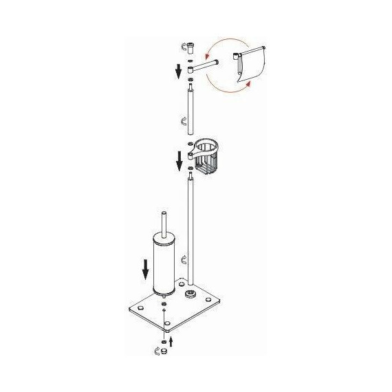 Стойка с держателем и ёршиком WasserKraft K-1264BLACK, цвет чёрный - фото, картинка 7 Стойка с держателем и ёршиком WasserKraft K-1264BLACK, цвет чёрный - фото 7