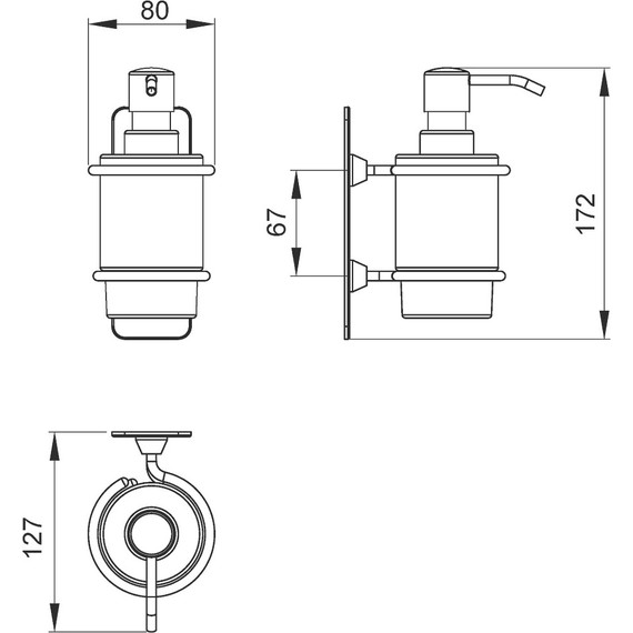 Дозатор для жидкого мыла Timo Nelson 150038/00 - фото 2