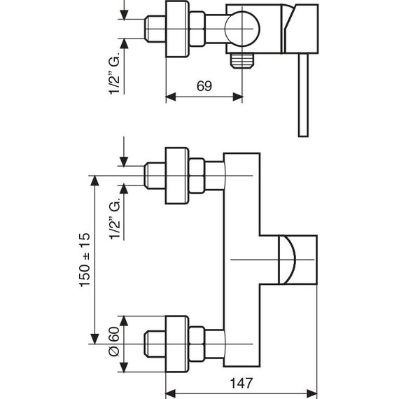 Смеситель для душа Emmevi Piper СR45002 - фото 2