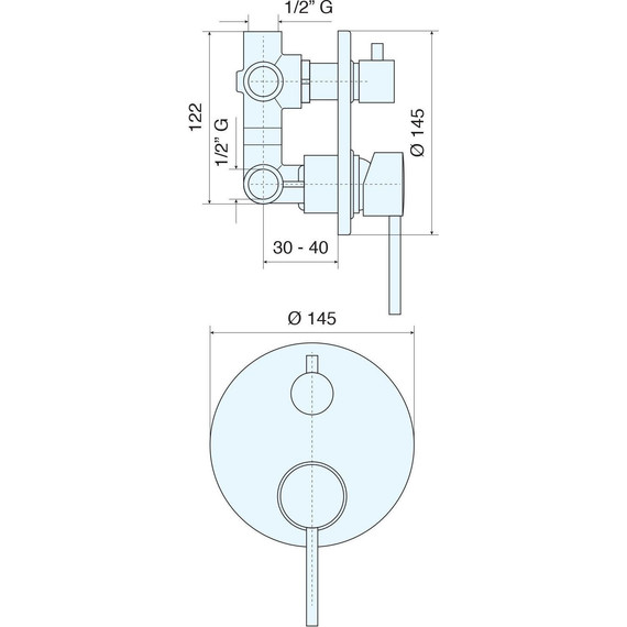Смеситель для ванны Emmevi Piper CR45029 - фото 2