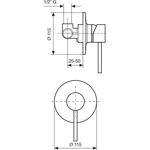 Смеситель для душа Emmevi Piper NEO45009, черный - фото 2