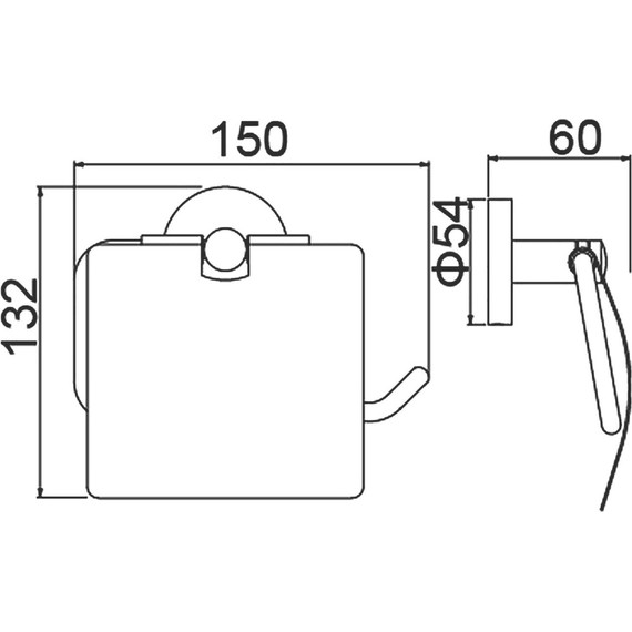 Держатель для туалетной бумаги Timo Saona 13042/03, цвет чёрный - фото 2