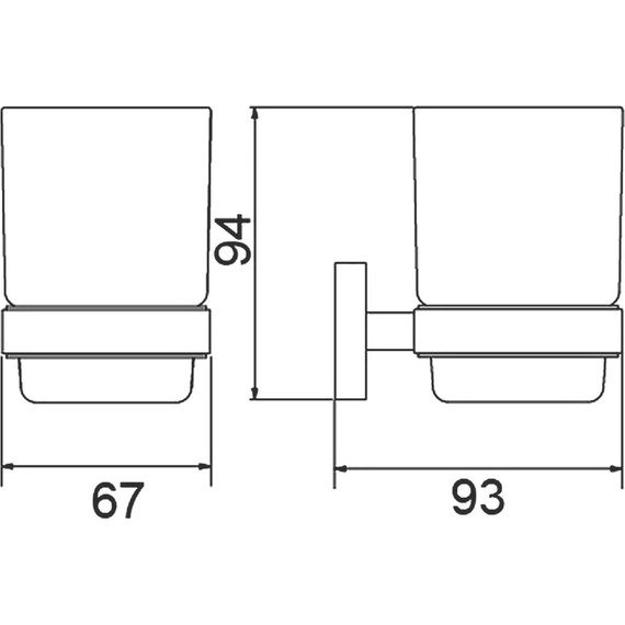 Стакан для зубных щеток Timo Selene 12033/03, цвет чёрный - фото 2