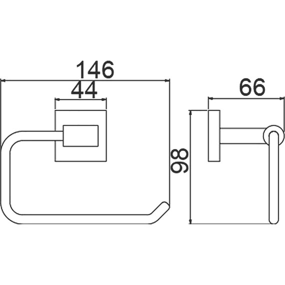 Держатель для туалетной бумаги Timo Selene 12041/03, цвет чёрный - фото 2