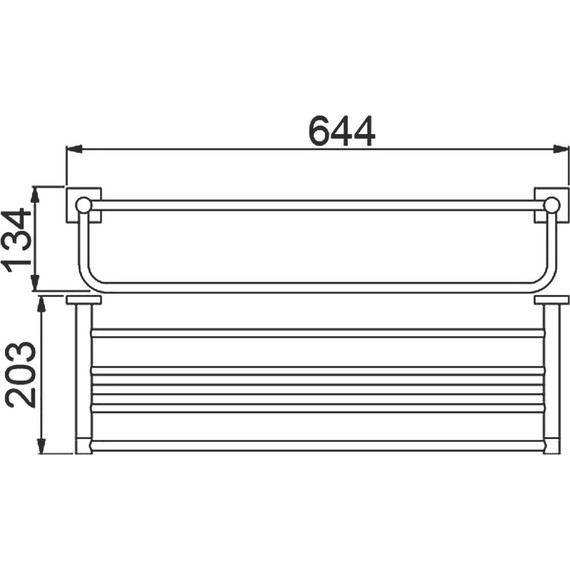 Полка для полотенец Timo Selene 12058/03, цвет чёрный - фото 3