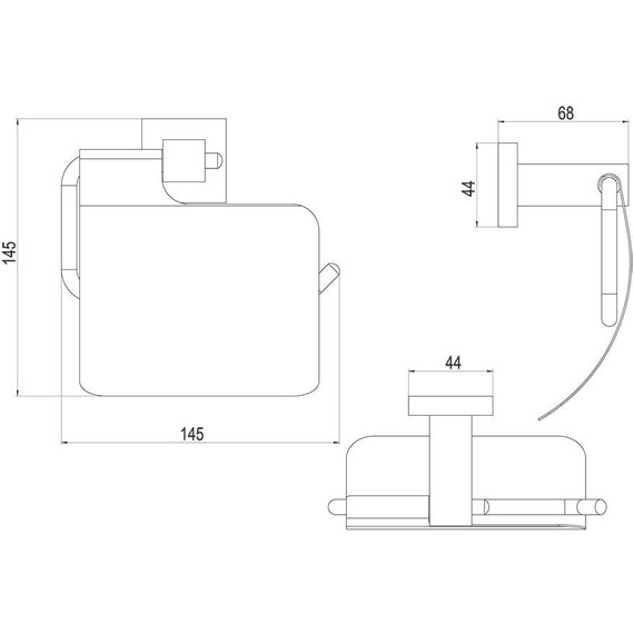 Держатель для туалетной бумаги Timo Selene 17042/17, цвет золото матовое - фото 2
