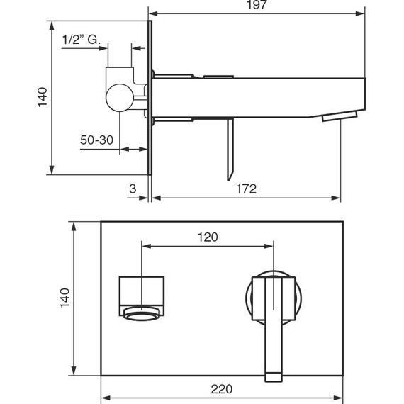 Смеситель для раковины настенный Emmevi Sicily CR38055 - фото 2