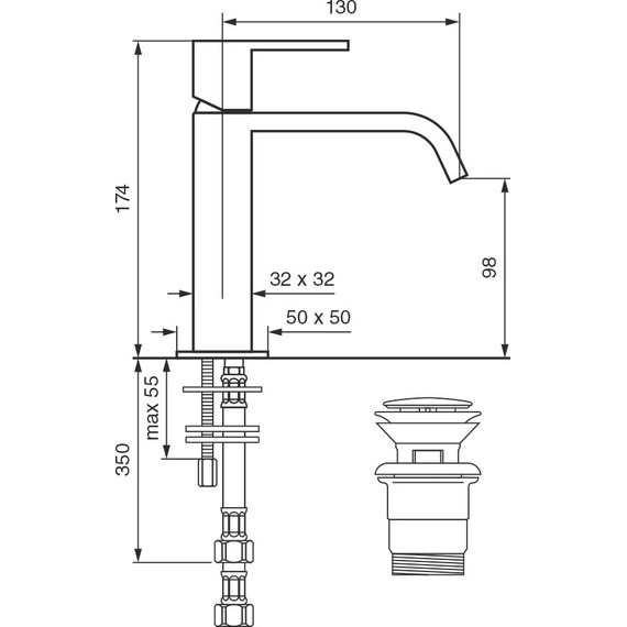 Смеситель для раковины Emmevi Siris CR47003LA - фото 2