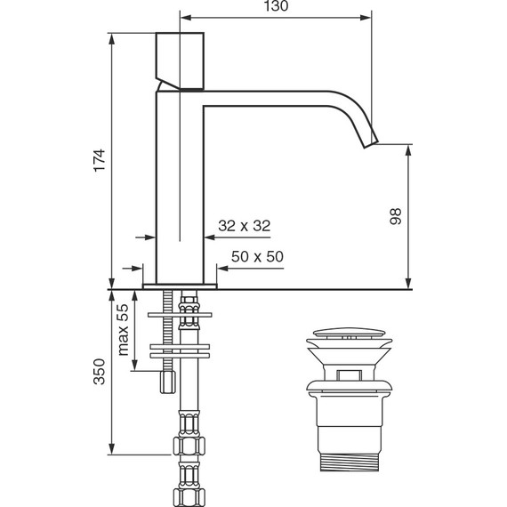 Смеситель для раковины Emmevi Siris CR47003 - фото 2