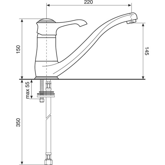 Смеситель для кухни Emmevi Tiffany BC6095, белый/хром - фото 2