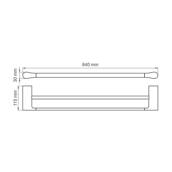 Полотенцедержатель WasserKraft Wiese K-8940, цвет оружейная сталь - фото 4