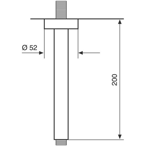 Кронштейн потолочный Emmevi 200 мм C00680OR, золото - фото 2