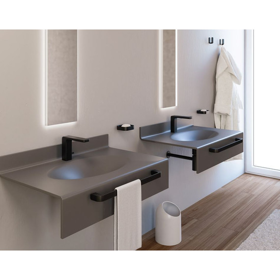 Двойной крючок Gedy Outline 3228(14), цвет чёрный матовый - фото, картинка 2 Двойной крючок Gedy Outline 3228(14), цвет чёрный матовый - фото 2