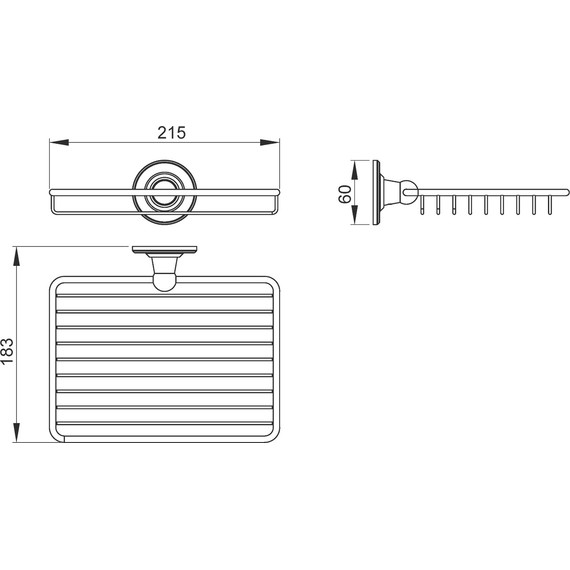 Полочка Timo Nelson 160022/02 20 см, цвет антик - фото 2