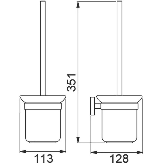 Ёршик для унитаза Timo Selene 12061/03, цвет чёрный - фото 2