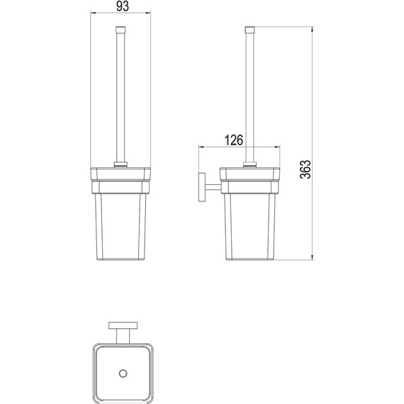 Ёршик для унитаза Timo Selene 17061/17, цвет золото матовое - фото 2