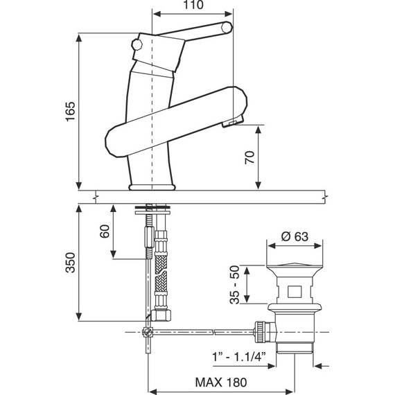 Смеситель для раковины Emmevi Twist CR6603, хром - фото 2