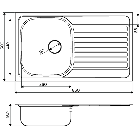 Кухонная мойка Omoikiri Kashiogawa 86-IN (4993453) 0,7 мм, нержавеющая сталь - фото 3