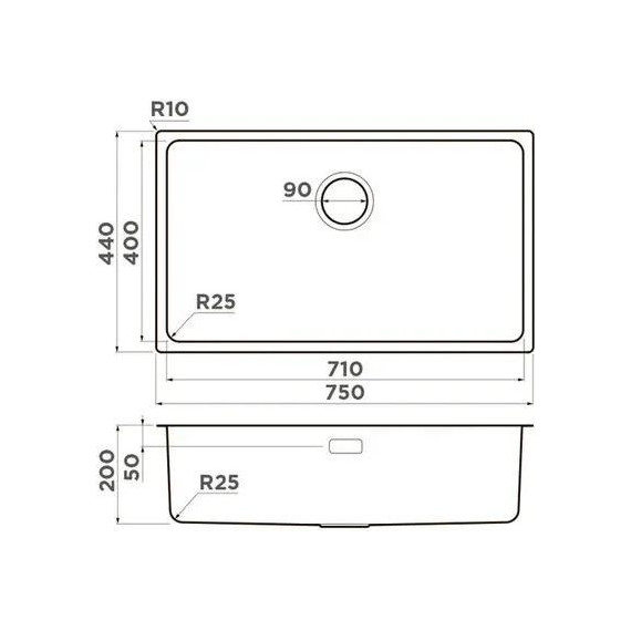 Кухонная мойка Omoikiri Tadzava 75-U/I (4993501) 1,0 мм, нержавеющая сталь, Цвет производителя: нержавеющая сталь - фото 4