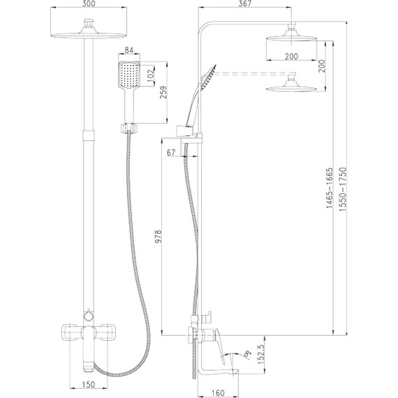 Душевая стойка Lemark Allegro LM5962CW, хром/белый - фото 4