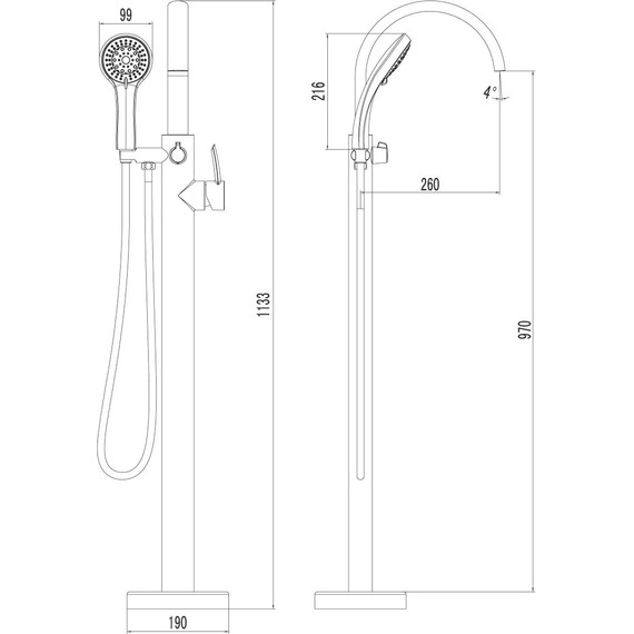 Смеситель для ванны Lemark Atlantiss LM3244C - фото 4