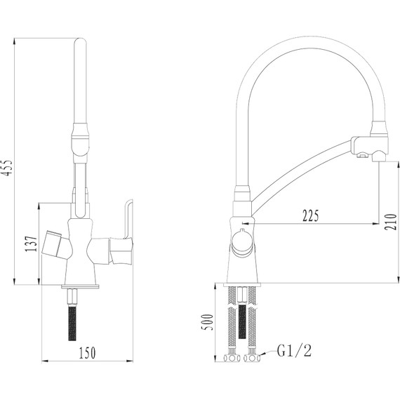 Смеситель для кухни Lemark Comfort LM3070C, хром/черный - фото 3