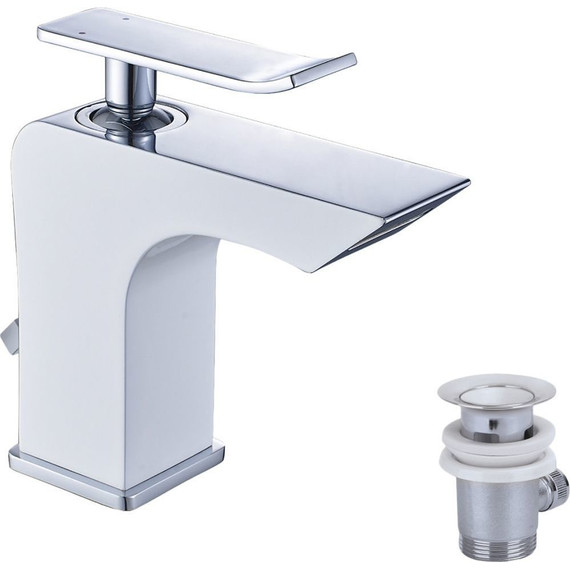 Смеситель для раковины Lemark Contest LM5806CW, хром/белый - фото 3