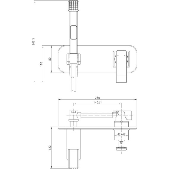 Набор для гигиенического душа Lemark Contest LM5819CW, хром/белый - фото 2