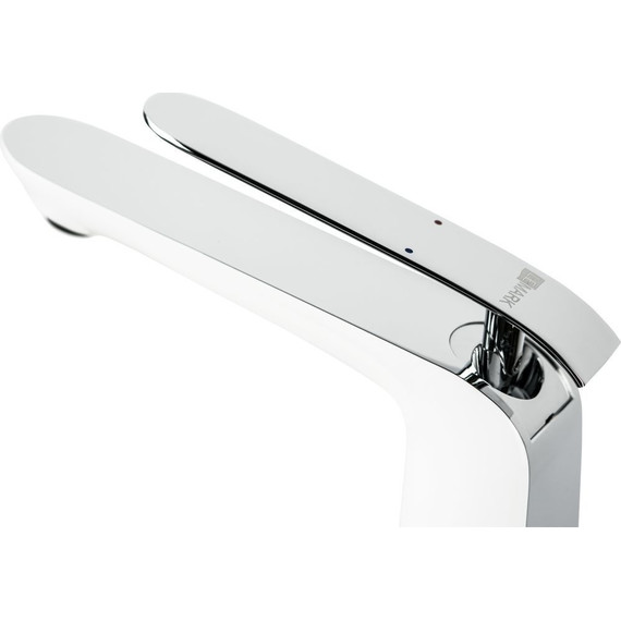 Смеситель для раковины высокий Lemark Melange LM4909CW, хром/белый - фото 7