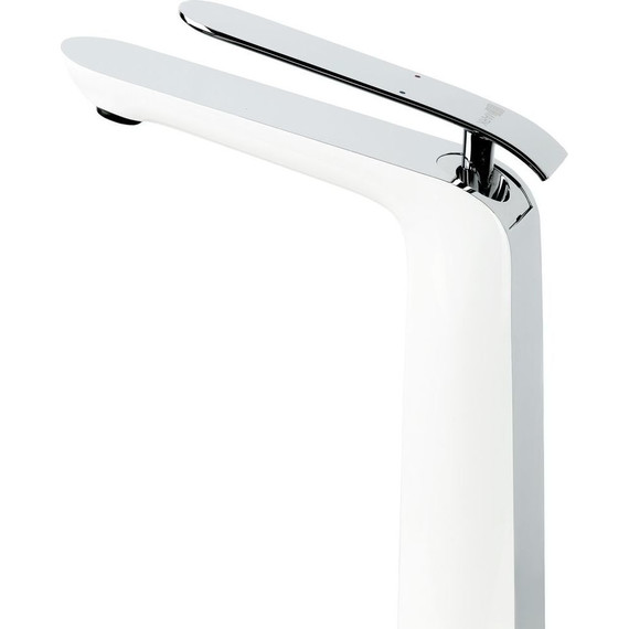 Смеситель для раковины высокий Lemark Melange LM4909CW, хром/белый - фото 9