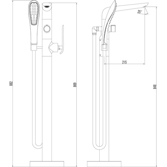Смеситель для ванны Lemark Melange LM4944CW, хром/белый - фото 4
