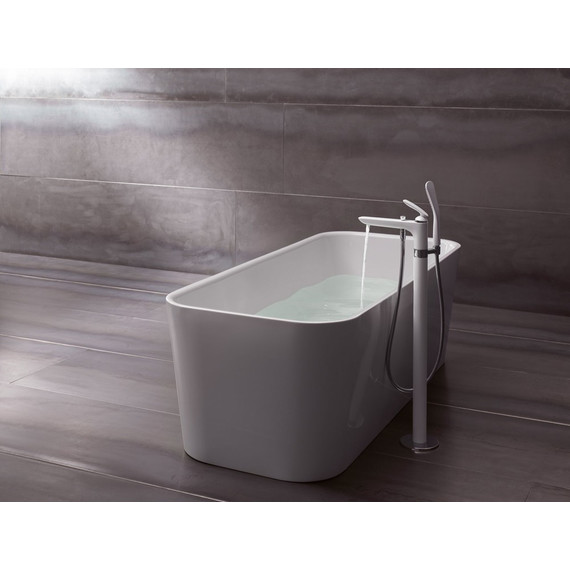 Смеситель для ванны Lemark Melange LM4944CW, хром/белый - фото 3