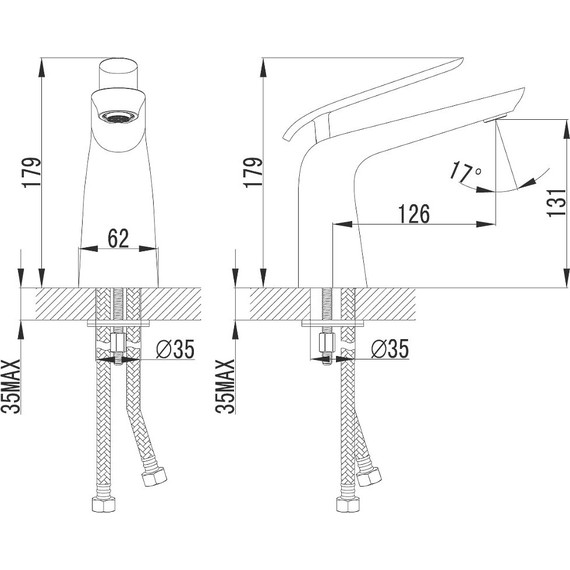 Смеситель для раковины Lemark Melange LM4906CW, хром/белый - фото 7
