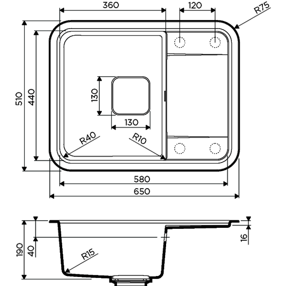 Кухонная мойка Omoikiri Tasogare 65-SA 4993495, бежевый, Цвет производителя: бежевый - фото 3