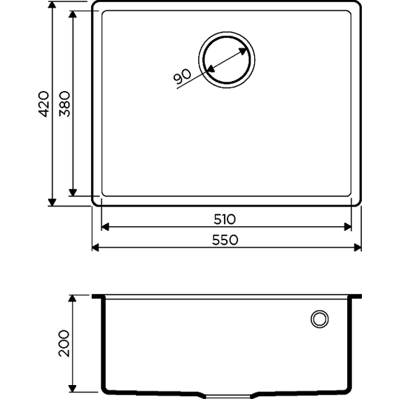 Кухонная мойка Omoikiri Tedori 54-U BE 4993989, ваниль, Цвет производителя: ваниль - фото 3