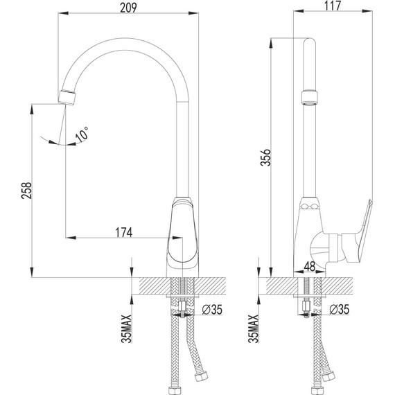 Смеситель для кухни Lemark Partner LM6555C - фото 2