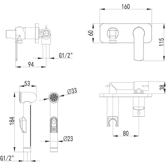 Набор для гигиенического душа Lemark Plus Grace LM1519C - фото 3