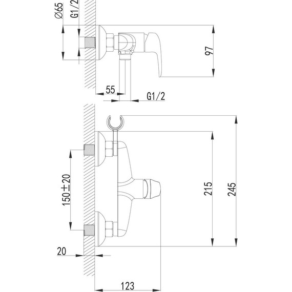 Набор для гигиенического душа Lemark Pramen LM3318B, бронза - фото 2